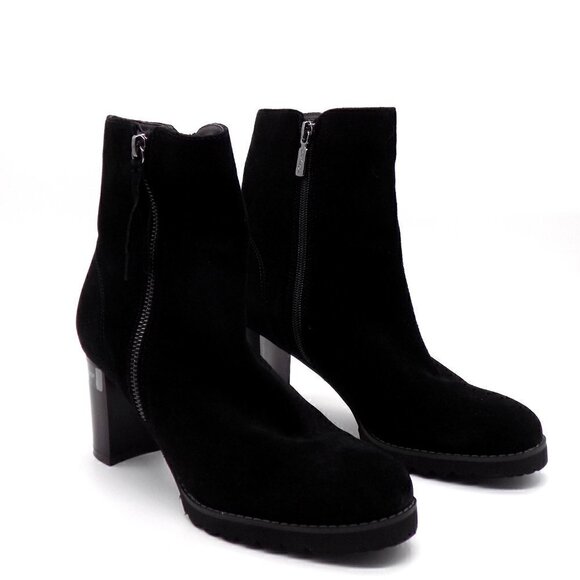 Aqua College Rae Ankle Boots Size 8 Suede Waterproof Black - Picture 3 of 6
